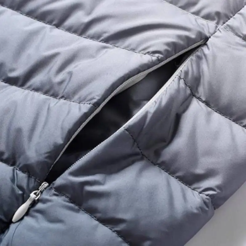 Short Gradient Warm Hooded Down Jacket-7