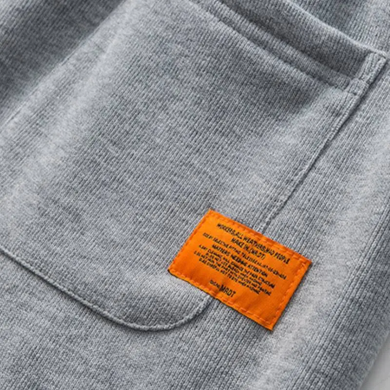 Large Pocket Solid Color Loose Casual Pants-4