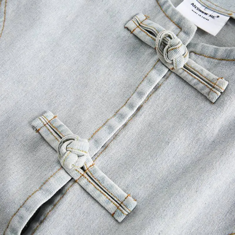 Rough Edge Denim Crewneck Jacket-3