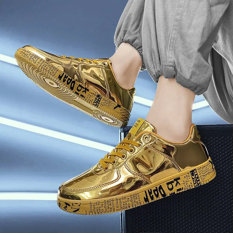 Trendy Casual Leather Skateboarding Shoes-2