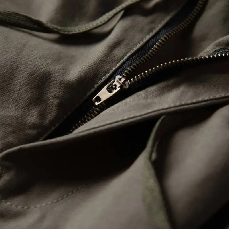 Contrast Color Drawstring Cargo Pants-5