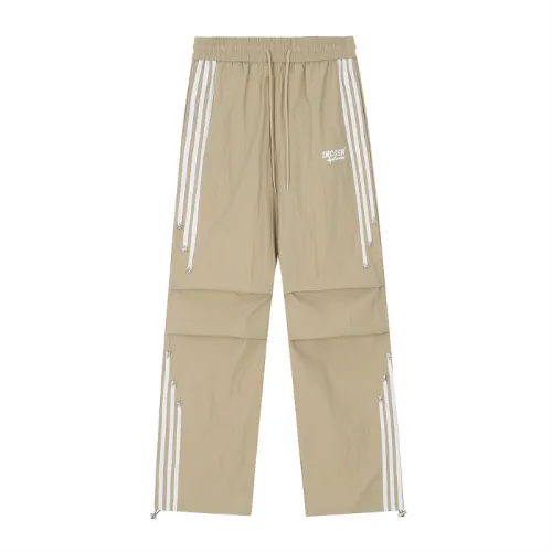 Side Stripe Splicing Wide-Legged Casual Pants