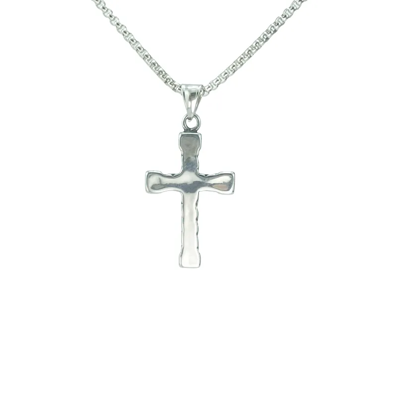 Retro Striped Cross Fashionable Stainless Steel Chain-3