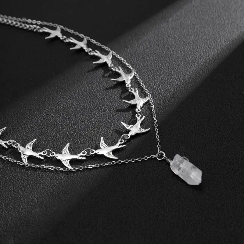 Versatile Double Layer Clavicle Necklace-3