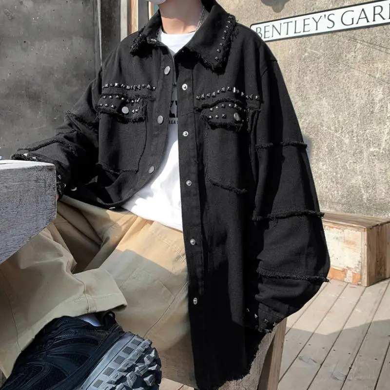Denim Punk Destruction Burr Edge Jacket-2