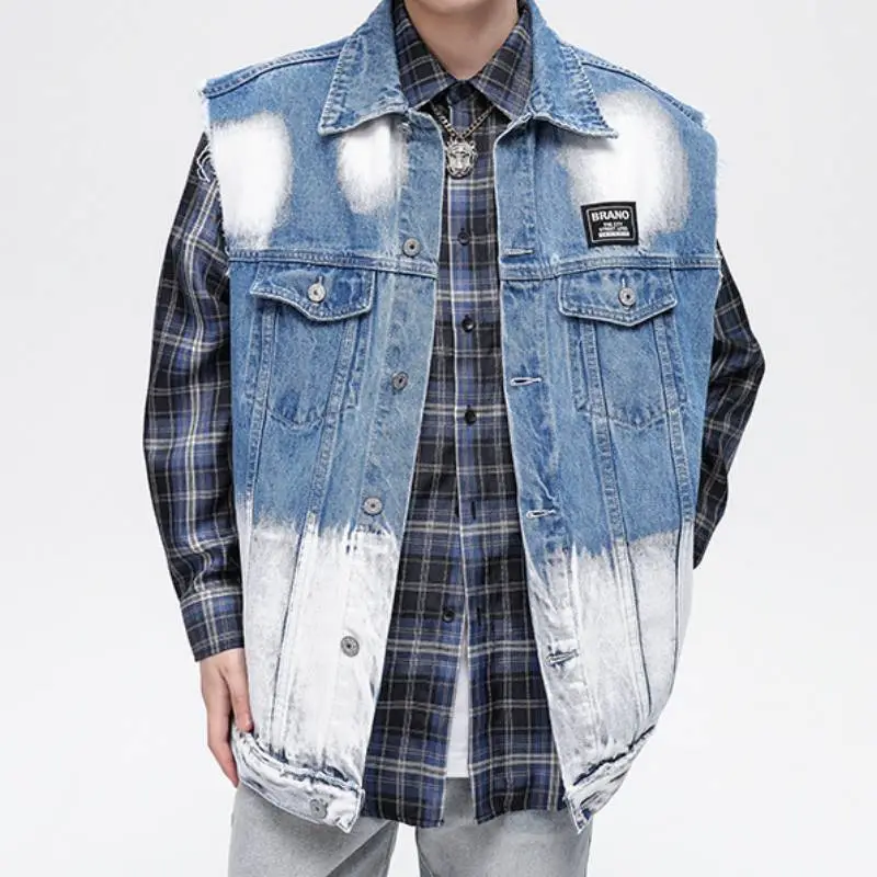 Denim Washed Trendy Vest-2