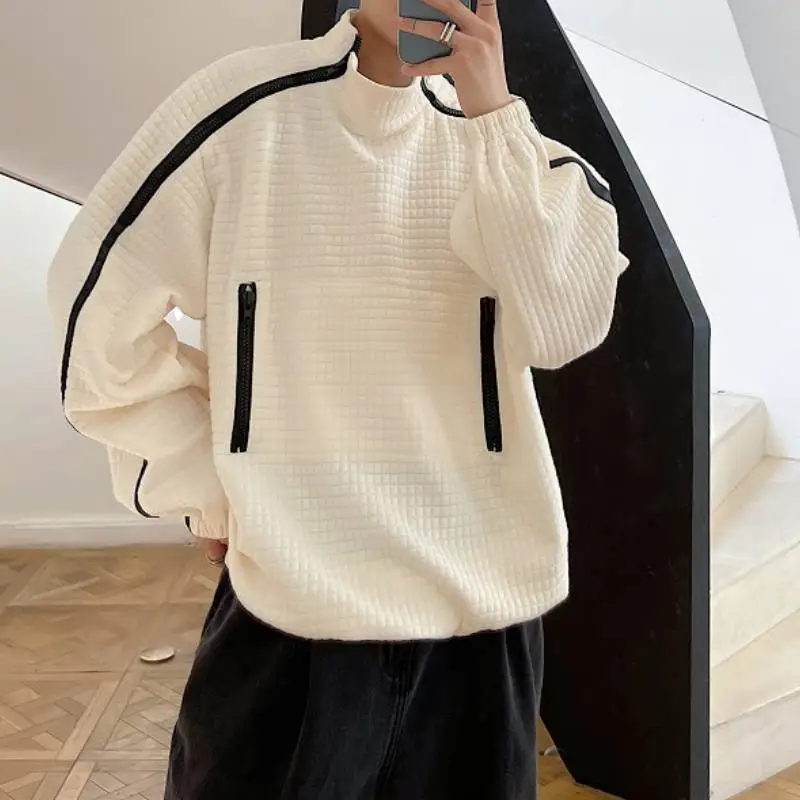 Double Zipper Simple Casual Sweatshirt-2