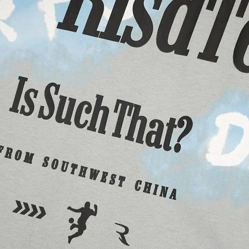Loose Tide Street Cotton Printed Short Sleeve T shirt-8