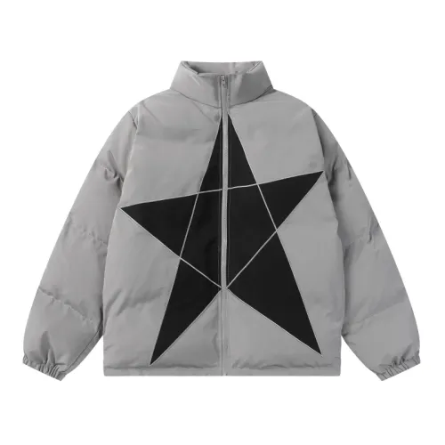 Retro Star Pic Color-matching Cotton-padded Coat