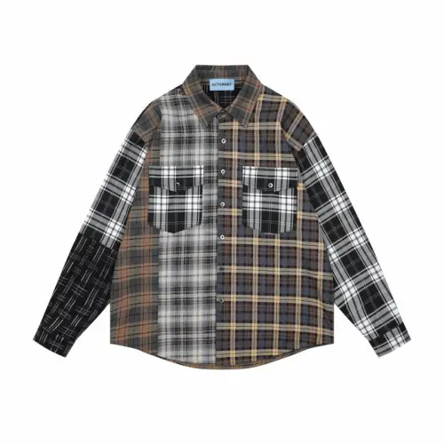 Loose Patchwork Plaid Jacket Shirt