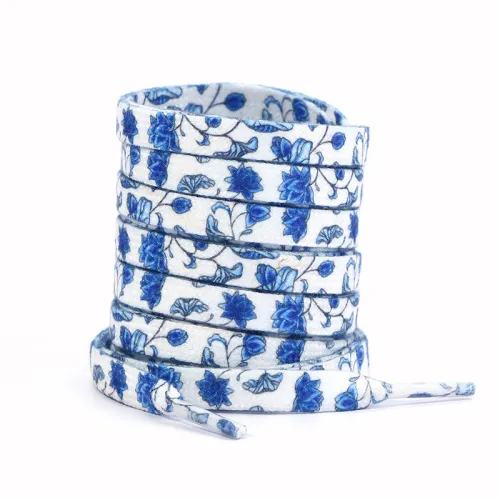 Blue And White Porcelain Pattern Shoelaces