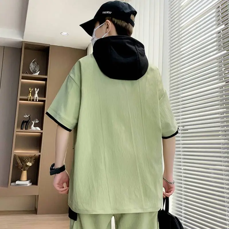 Trendy Hooded Casual Two Piece Suit-10