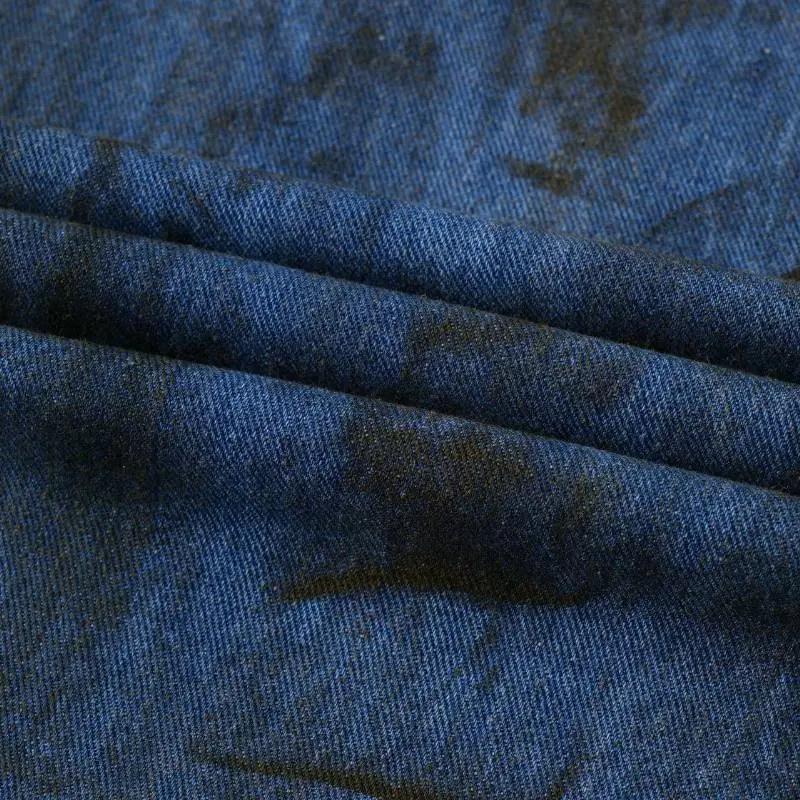 Trendy Contrasting Distressed Jeans-4