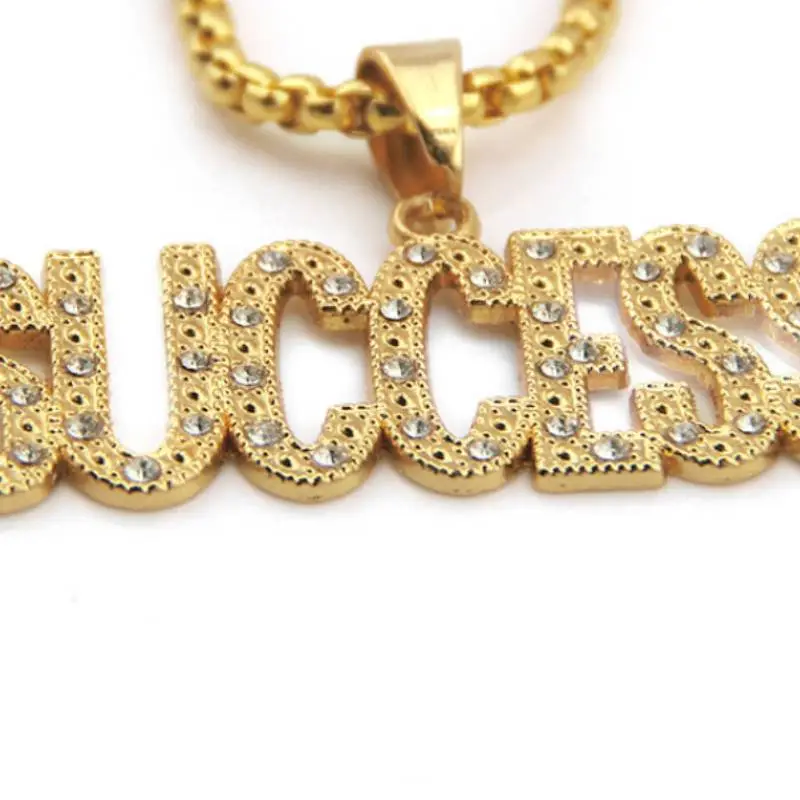 Hip Hop Letter Necklace-1