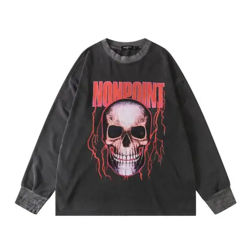 Punk Skull Loose Long Sleeve T-shirt