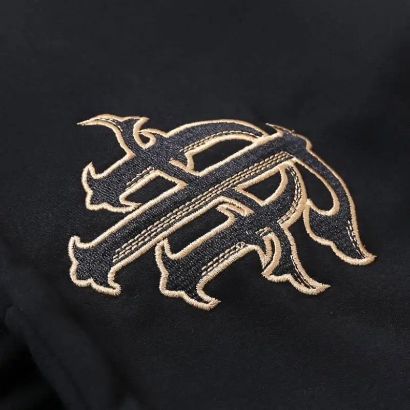New High Street Style Leather Heavy Industry Embroidered Hoodie-4