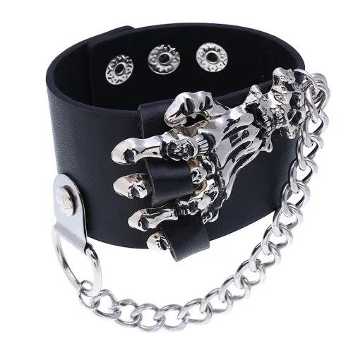 Punk Leather Bracelets Cubac