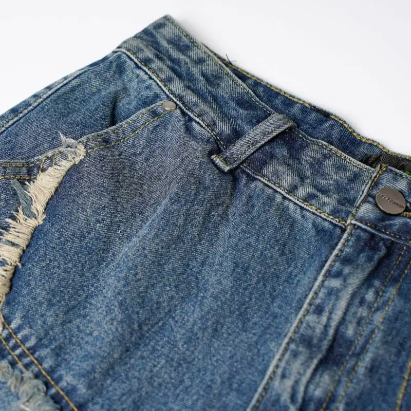 Retro Washed Denim Shorts-6