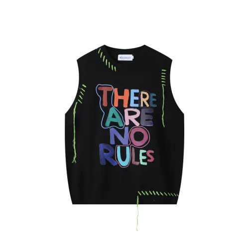 Trendy Graffiti Knitted Vest