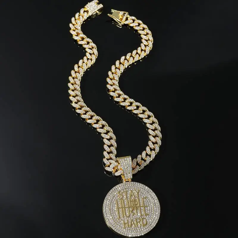 Full Diamond Pendant Necklace-1
