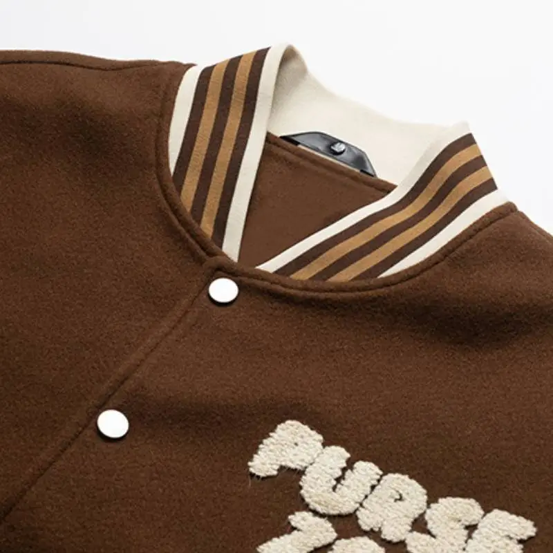 New Loose Casual Stitching Baseball Suit-4