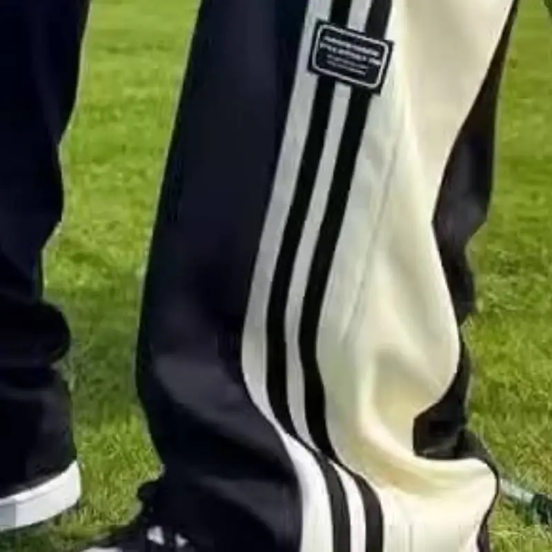 Retro Trendy Side Stripe Sweatpants-6
