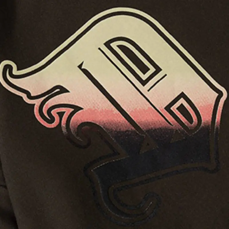 Gradient Print Vintage High Street Ins Hoodie-4