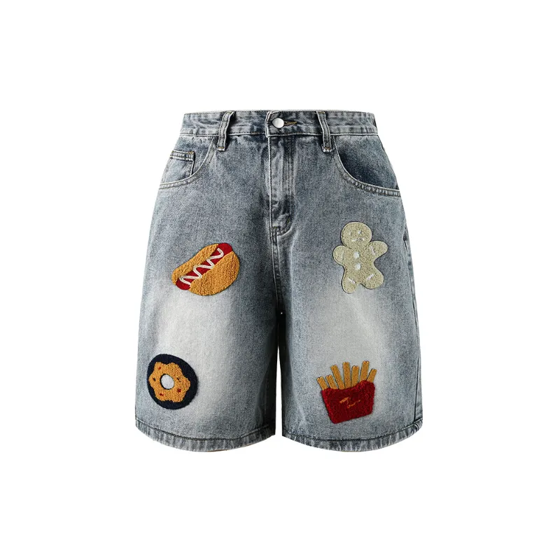 Trendy Embroidered Shorts-0