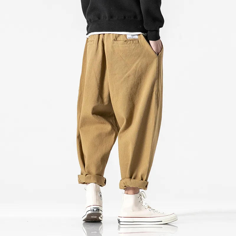 Loose Solid Color Versatile Trousers-4