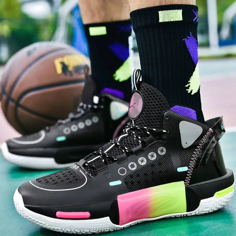 Breathable Hollow Mesh Basketball Shoes-7