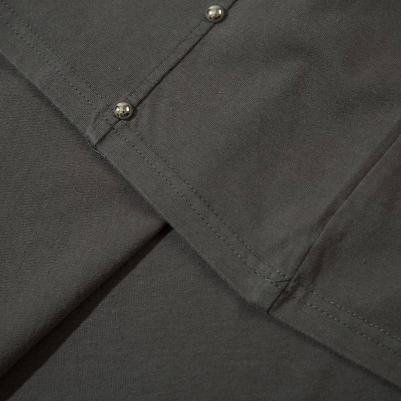 Vintage Washed Stitching Rivet Decorative Short-sleeved T