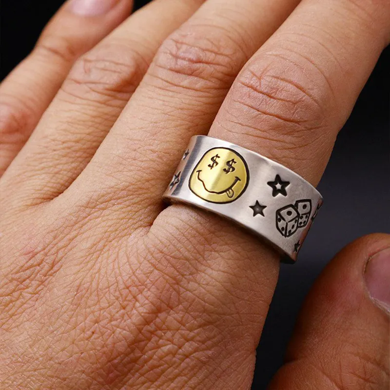 Retro Smiley Face Ring-1