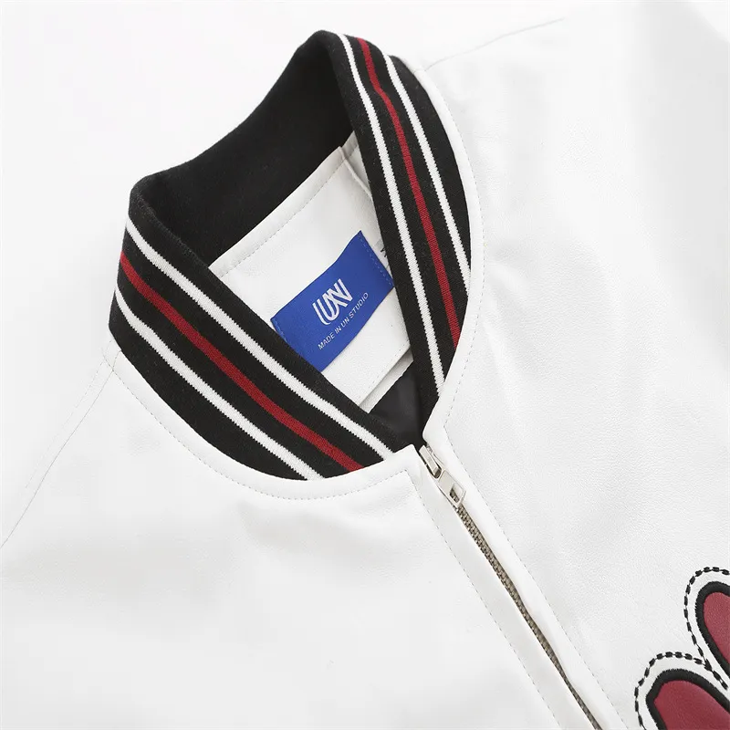 Retro Loose Design Sense Color matching Casual Long sleeve Jacket-4