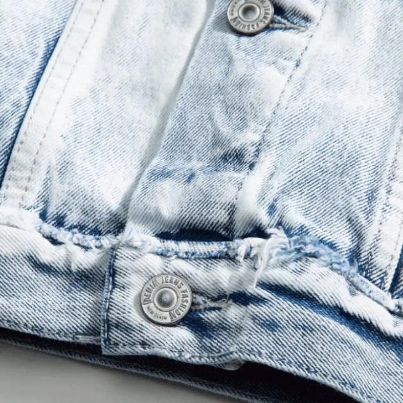 Denim Washed Trendy Vest-5