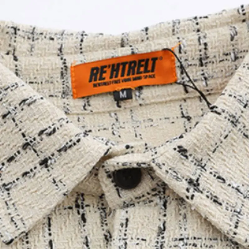 Embroidered Letter Plaid Jacket-4