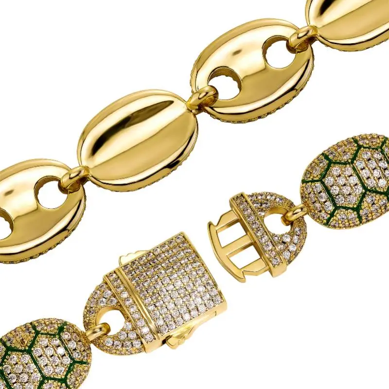 Coffee Bean Shaped Zircon Bracelet-3