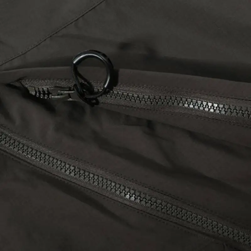 New High Street Trendy Brand Loose Function Oblique Zipper Jacket-7