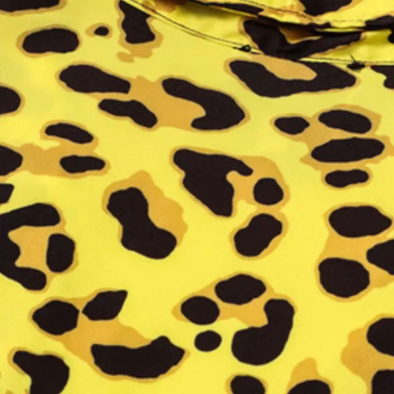 Trendy Leopard Digital Printing Polyester Loose Lapel Short Sleeved Shirt swag OOTD-3
