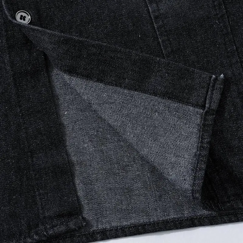 Retro Washed Denim Shirt-5