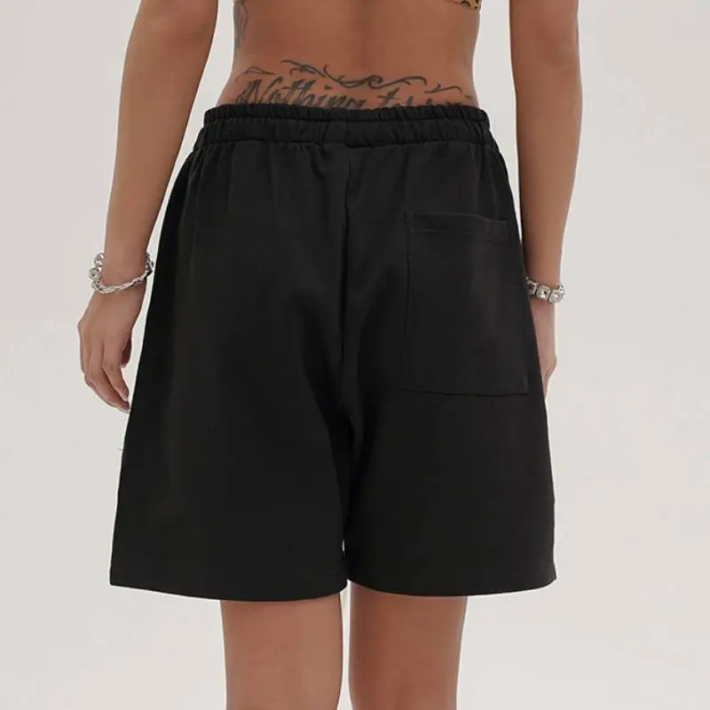 Printed Shorts Tide Loose Street Casual Drawstring Shorts-13