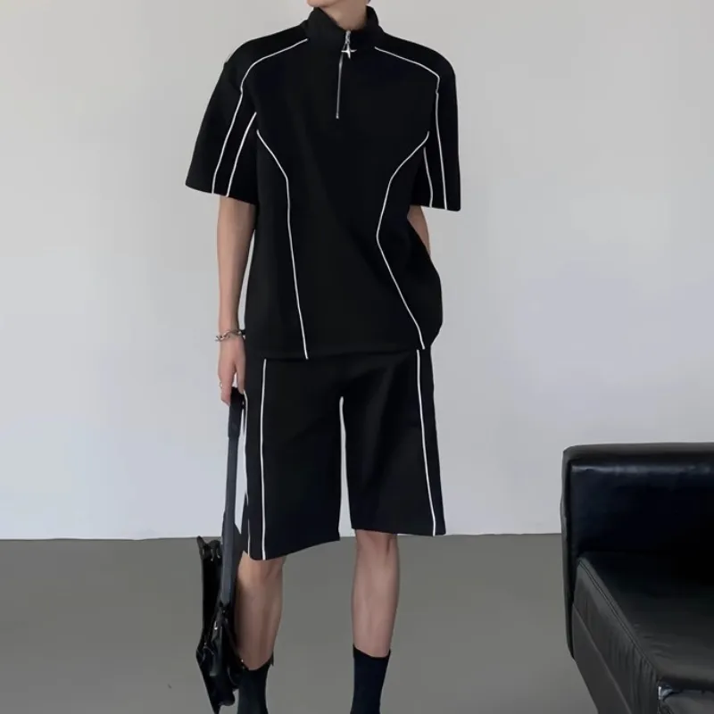 Deconstructed Casual Two Piece Sports Suit-1