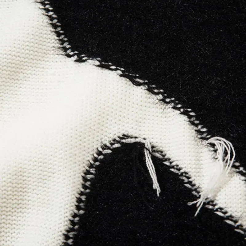 Destruction Stitching Crewneck Knitwear-3