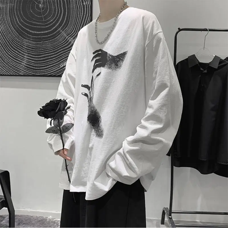 Long sleeved Trendy Loose Bottoming Shirt-3