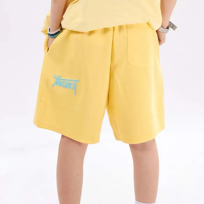 Loose Casual Versatile Letter Print Sports Shorts-7