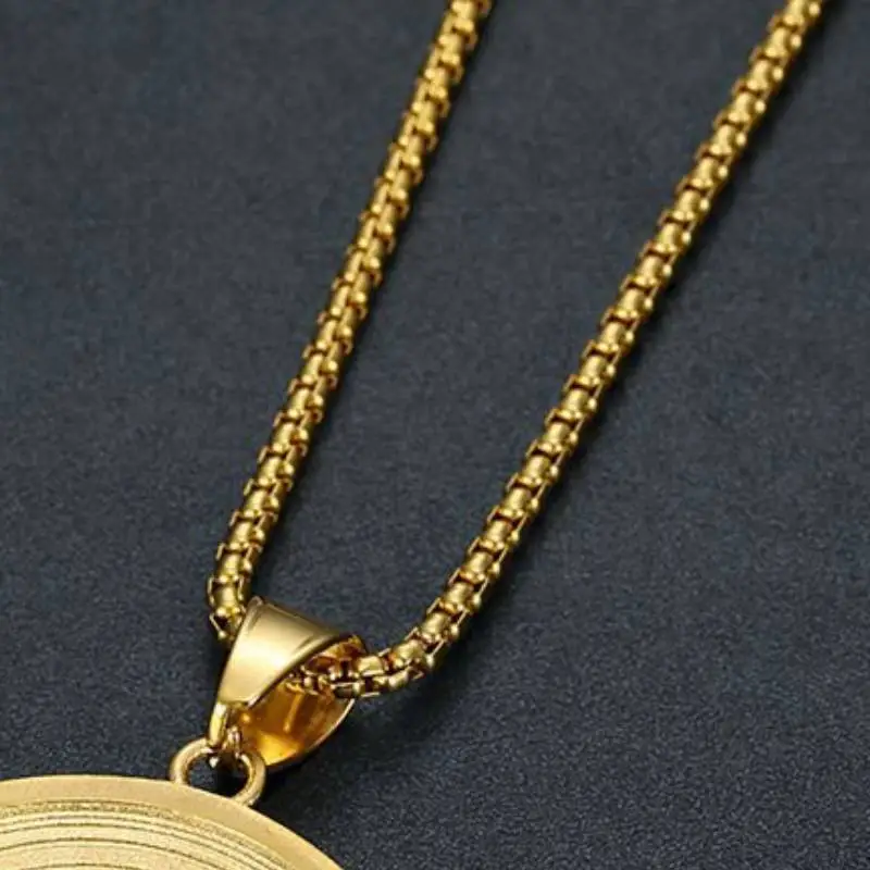 Hip Hop Gold Plated Bitcoin Pendant-4