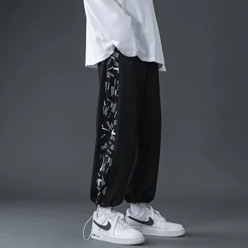 Loose Straight leg Wide legged Sweatpants-4