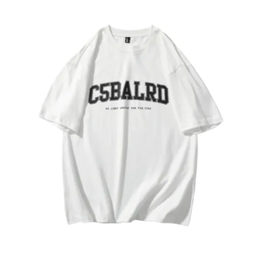 Half-sleeved Letter Printed Base Shirt