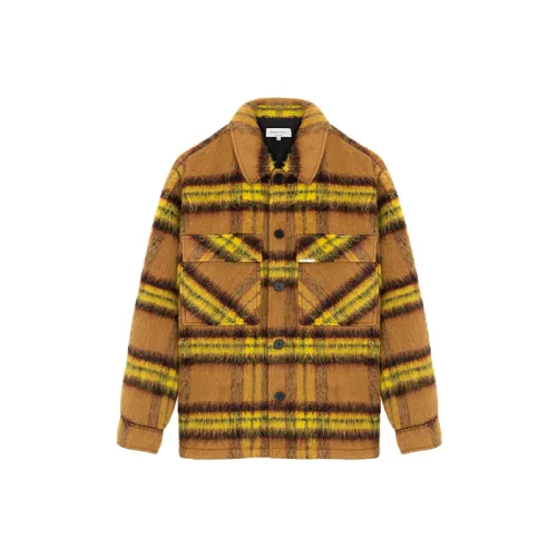 CLIMAX VISION Mohair Retro Plaid Wool Shirt Coat Trendy Brand Jacket