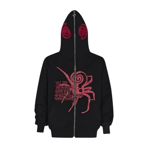 Fashion Brand Spider Print High Street Hiphop Loose Hoodie