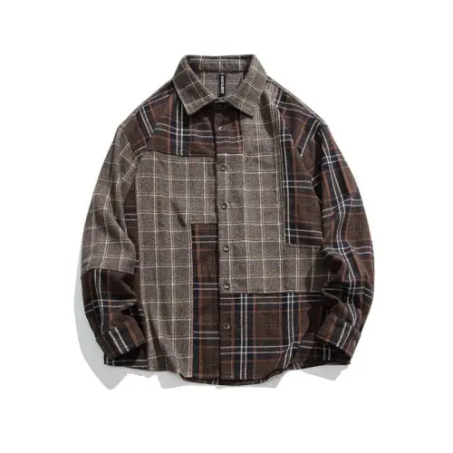 Retro Plaid Splicing Jacket